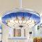 Factory Direct LED Stealth ceiling fan light fan lights Tiffany restaurant Stealth children fan light bedroom decoration