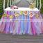 Hot Sale New Customized Tutu Tableware Tulle Table Skirt Party Wedding Decorations Gift SD103