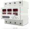 3 three phase Voltage Current Relay Protector 63A 60A 220V 3P+N Over Under Voltage Relay Current limiter automatic protect