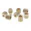 round head no drive brass male & female chicago screws