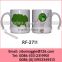 Professional Hot Sale Zibo Made White Porcelain Coffee Promotion Mug with Chalk