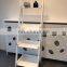 Shabby Chic Wicker Baskets 4 Tier Ladder Shelf Display Stand Storage Shelves