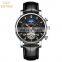 KINYUED J025 Luxury Casual Black Leather Men's Watches Automatic Mechanical Moon Phase Men Brand Wrist Watch
