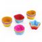 Food Grade free Bpa baking Tools Silicone Multi colors 12pcs Muffin Cup Cake Moulds