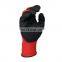 Blue Polyester Knitted Liner Good Grip Sandy Nitrile Coated Mechanic Gloves Nitrile Working Gloves Manufacturer For Electrician