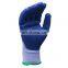 Durable Poly-cotton Blue Heavy Duty Latex Construction Safety Gloves Textured Latex Coated Fishing Working Gloves Manufacturer