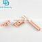 rose gold unisex Superior quality metal eo-friendly chrome Biodegradable barber straight double edge blades shaving safety razor