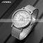 SINOBI Hot Sale Gentleman Wristwatch Creative Dial Watches PU Leather and Steel Watch Custom Logo Man Watch