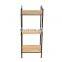 Stylish 3 Tier Metal Wire Rectangle Storage Caddy With Bamboo Base Rectangle Organizer Bathroom  Kitchen Office