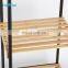 Stylish 3 Tier Metal Wire Rectangle Storage Caddy With Bamboo Base Rectangle Organizer Bathroom  Kitchen Office