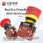 ip65 22mm big red head 20a one normally open and one normally close latching push button