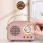 Fashion Design TF AUX FM Radio Retro speakers Bluetooth Portable Wireless Mini Speaker