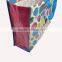 Colorful round dot design easy clean pvc coated cotton shopping bag