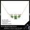 Elegant rose gold jewelry necklace, green natural stone necklace, gemstome 925 silver necklace with 18K gold plating