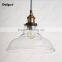 E27 round glass funnel pendant lights