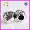925 sterling silver heart charms beads with purple rhinestone charm beads for jewelry making