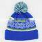 100% acrylic cheap top ball knit beanies