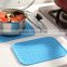 2016 Hot sale FDA and LFGB food grade colorful non-sick silicone table mat & silicone pan mat