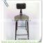KZ140067 Wrought iron wooden metal bar stools                        
                                                Quality Choice
