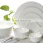2015 hotsale new shape new design white porcelain embossed dinner set
