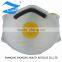 Disposable 3 layer non woven material dust mask FFP1 with valve