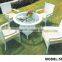 PE rattan garden table chair set for outdoor furniture