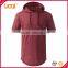 Mens Hip Hop Longline Pullover Short Sleeve Hoodie Shirt