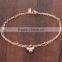 2015 Popular Design Adjustable Fashion Women Platinum Anklet With Charm
