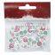 Sewing 2 Holes colorful snowflake Round Pattern red back Wood Buttons 2.5cm