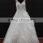 factory real sample! High quality two tulle straps nice design organza ruffle skirt lace wedding dress