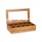 Factory supplier wooden tea set packaging storage box with dividers