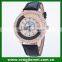 Fashion rhinestone casual cheap leather watch strap for ladies