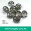 (#B6024/13mm) antique silver color metallic plastic buttons for stylish clothing
