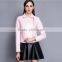 Xie Jin zipper short jacket lapel PU women's fashion 2015