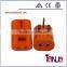 orange color 13A socket travel universal adapter