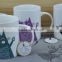 11OZ black cat design full decal print tea cups, shiny surface porcelain mug, KL5016-11064