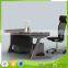 Modern Curved Leg Office Desk Wood Pedestal With Filing Cabinet For Boss Office