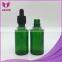 Factory supplier 50ml glass dropper bottle,green luxury glass eliquid bottles