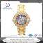 Beautiful copper quartz watch women rhinestone
