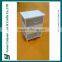 White solid wood Living Room Cabinet With three Gray and white Drawers