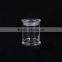 high white 180ml small clear glass candle tumblers with lid