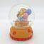 New product snow globe with blowing snow,snow globe music box