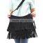 Hot Sale Fashion Women Handbag Tassel Cross Body Women Bag Solid Color Zipper Shoulder Bags Leather Handbags for female
