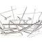Chrome steel or stainless steel metal fruit basket, bird nest blow up style basket