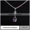 Sterling Silver and White Gold Gemstone Circle Pendant Necklace Designs