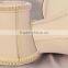 replaceable bell shape beige fabric lamp shade with weave overlock for table lamp customizable size