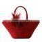 Beautiful lady straw bag with flower,beautiful lady bag,straw bag