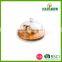 Promotional clear cheese dome with round bamboo cutting board