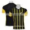 Black yellow soccer jersey for men sportswear with football jersey patches