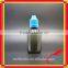 E-cig liquid bottles with 20ml plastic dropper bottles for black dropper bottle